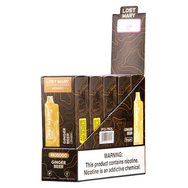 BUY 1 GET 1 FREE Ginger Beer Lost Mary MO5000 | Vape Amazon India Lost Mary