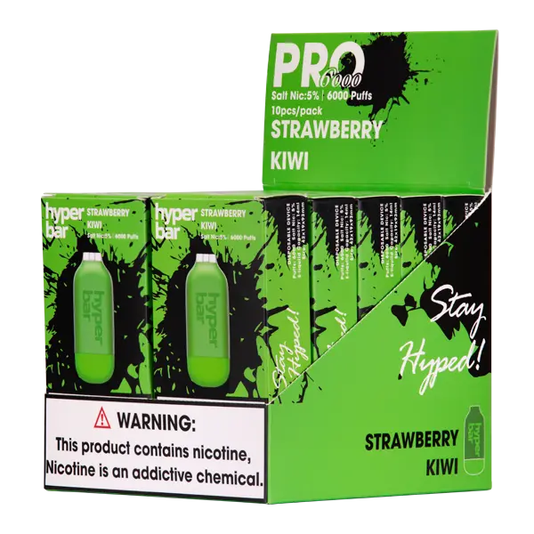 BUY 1 GET 1 FREE Strawberry Kiwi Hyper Bar Pro 6000 | Vape Amazon India Hyper Bar