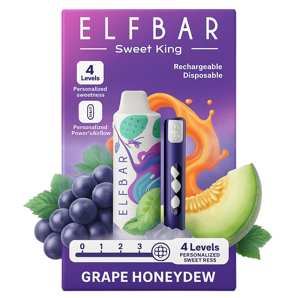 Elfbar Sweet King 30K Disposable Vape – 30,000 Puffs Rechargeable Vape with Adjustable Sweetness, Mesh Coil & Smart Display