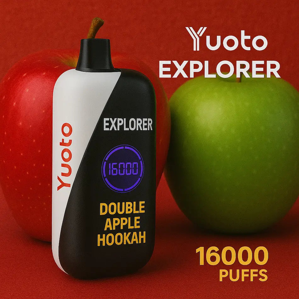 Double Apple Hookah - Yuoto Explorer - 16,000 Puffs