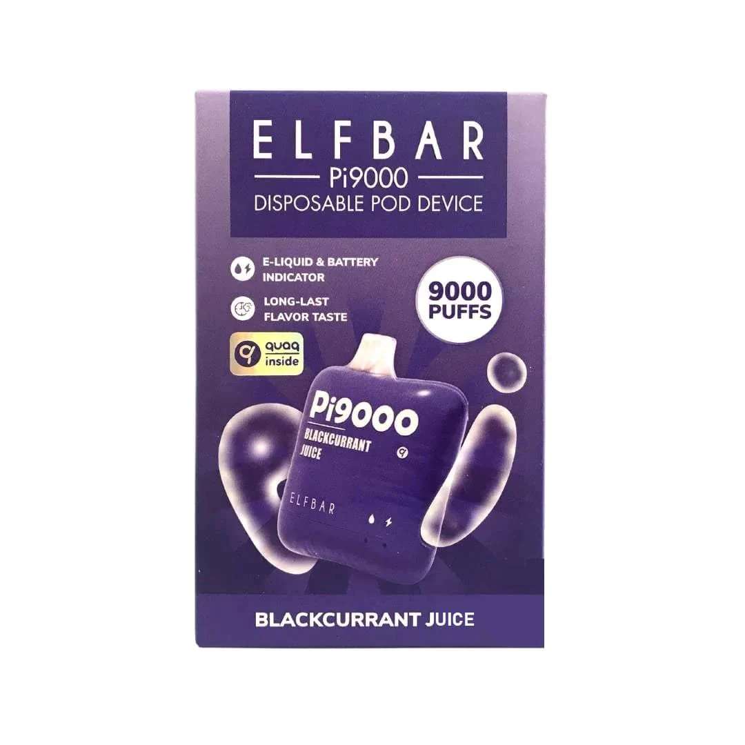 Elfbar PI9000 Puffs | 50mg Nic Disposable | Type C Rechargeable | E Liquid & Battery Indicators