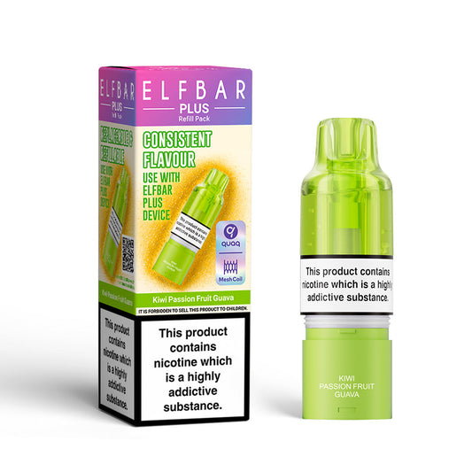 Elf Bar Plus Kiwi Passionfruit Guava Prefilled Pod + Refill