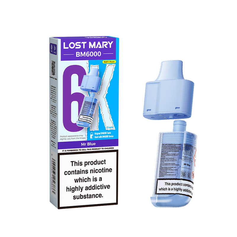 Lost Mary BM6000 Mr Blue Prefilled Vape Pods - 20mg