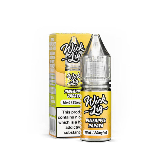Wick Liq Bar Juice Pineapple Papaya 10ml Nic Salts E-Liquid