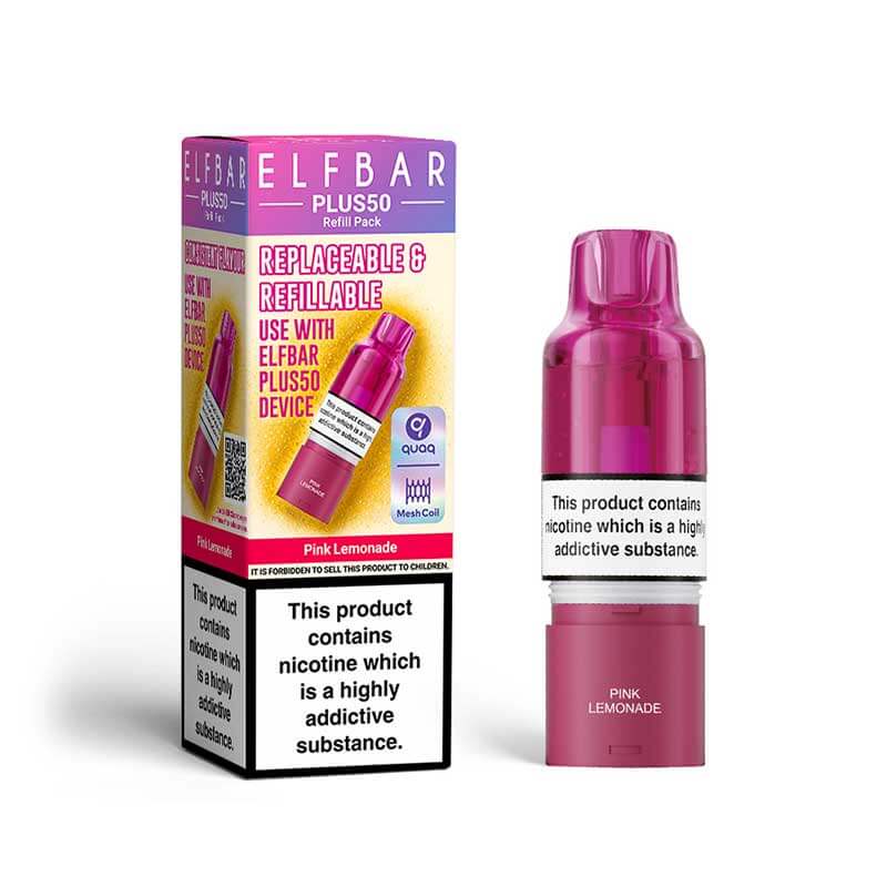 Elf Bar Plus50 Pink Lemonade Prefilled Pod + Refill