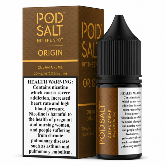 Cuban Crème - Pod Salt Origin Nic Salt 30ML | Vape Mash India