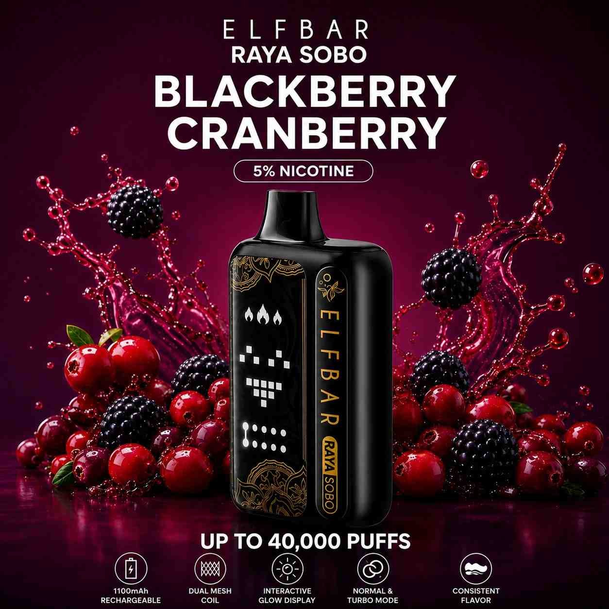 Peach Lychee Blackcurrant - Elf Bar Raya SOBO