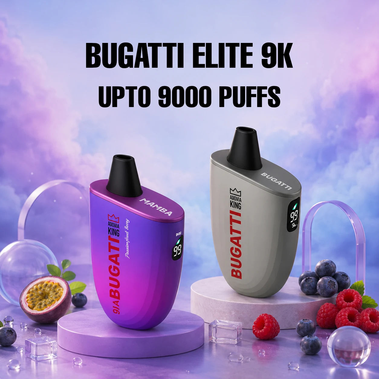 Bugatti Elite - 9000 disposable vape - Passion Fruit flavour