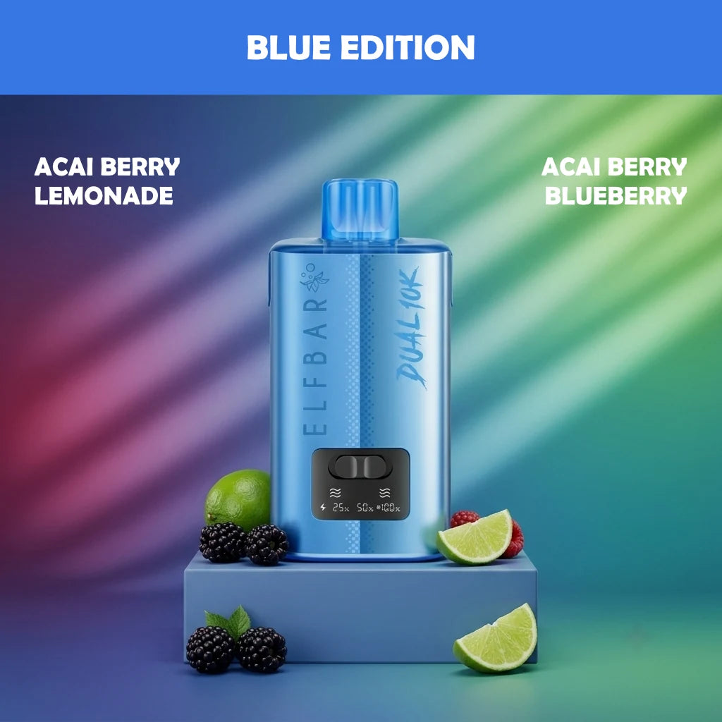 ELF BAR DUAL 10K disposable vape - Blue Edition flavour