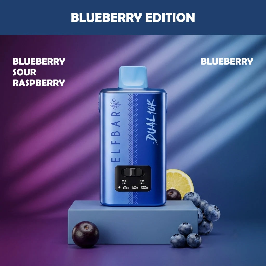 ELF BAR DUAL 10K disposable vape - Blueberry Edition flavour