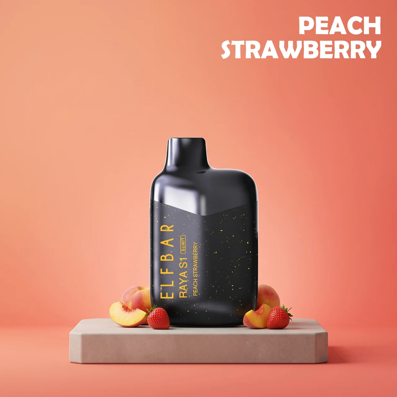 Elf Bar Raya S1 15000 disposable vape - Peach Strawberry flavour