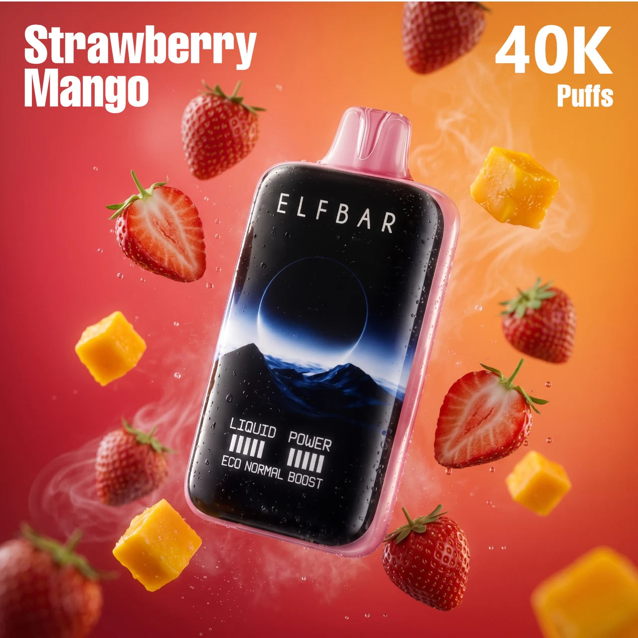 ELFBAR MoonNight 40k disposable vape - Strawberry Mango flavour
