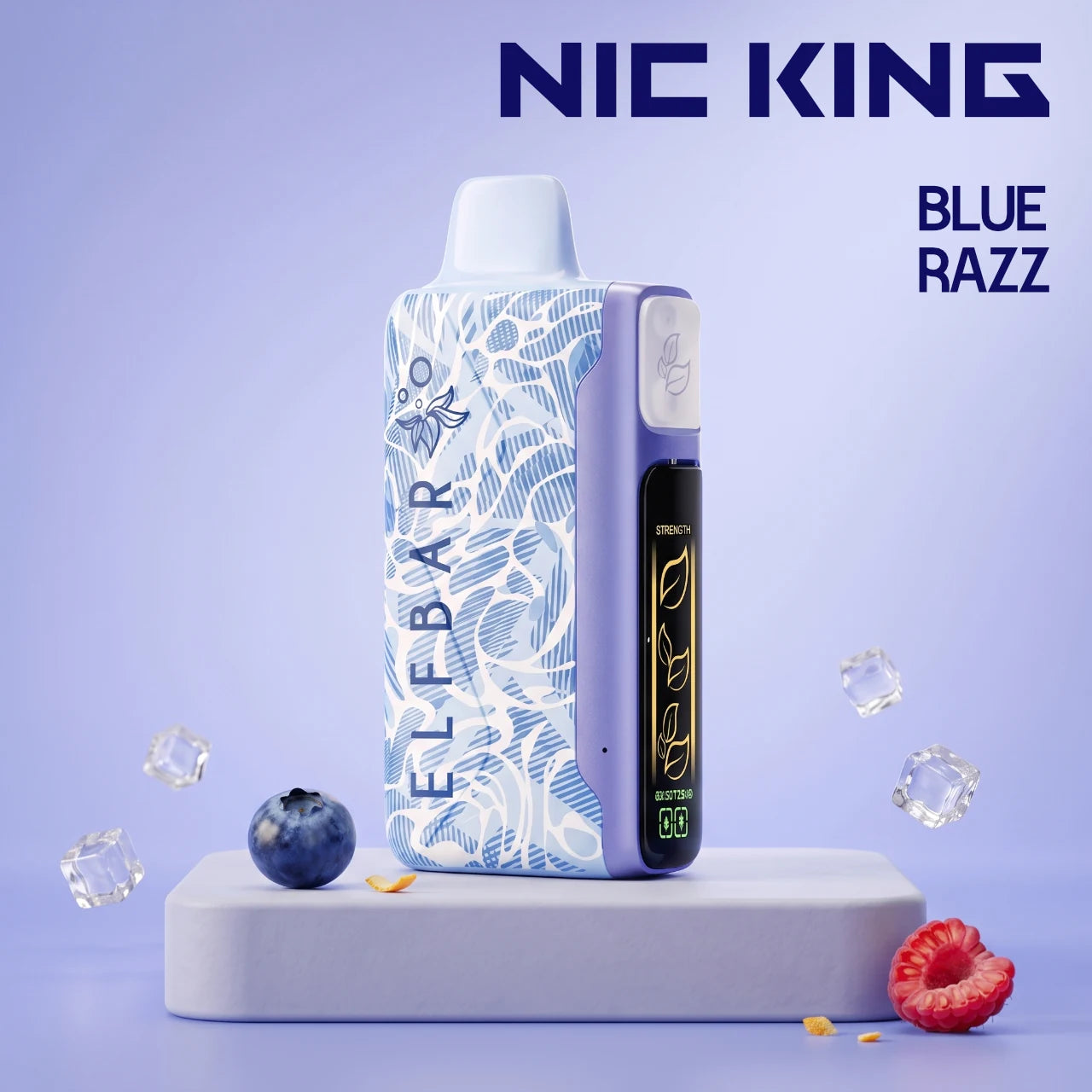 ElfBar Nic King 30000 disposable vape - Blue Razz flavour