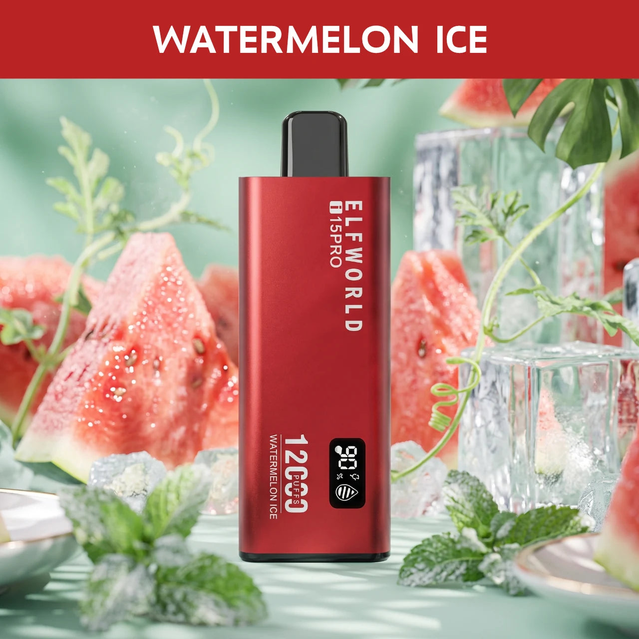 ELFWORLD i15PRO – 12000 disposable vape - Watermelon Ice flavour