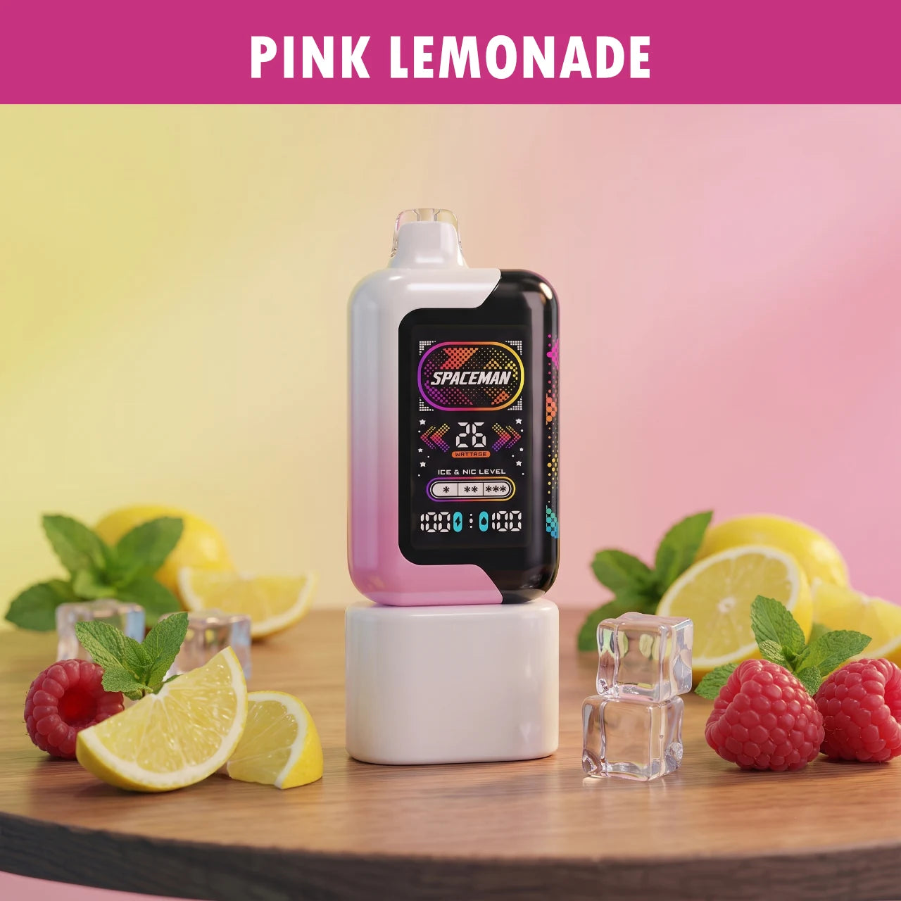 Spaceman Cloud Machine 40000 disposable vape - Pink Lemonade Ice flavour