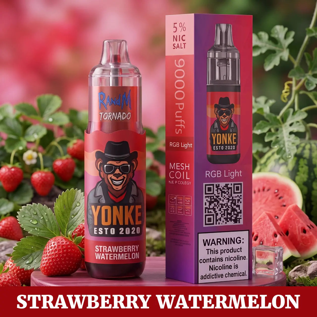Tornado - 7000 disposable vape - Strawberry Watermelon flavour