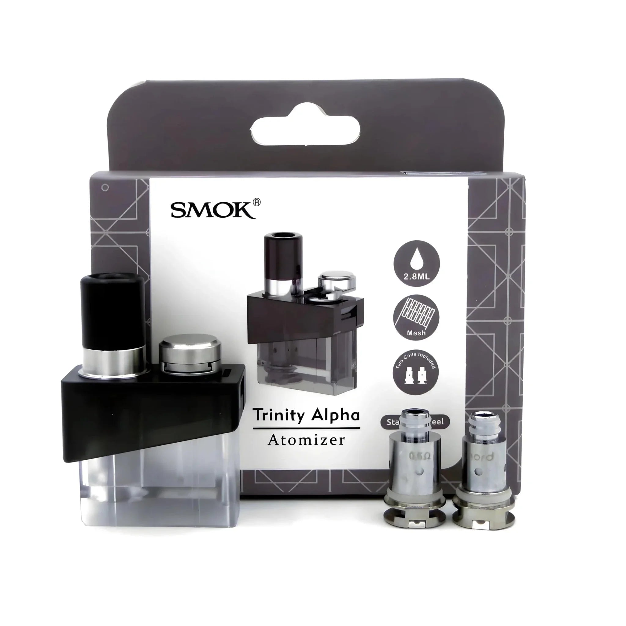 Smok Trinity Alpha Replacement Atomizer 2.8ml Black Transparent