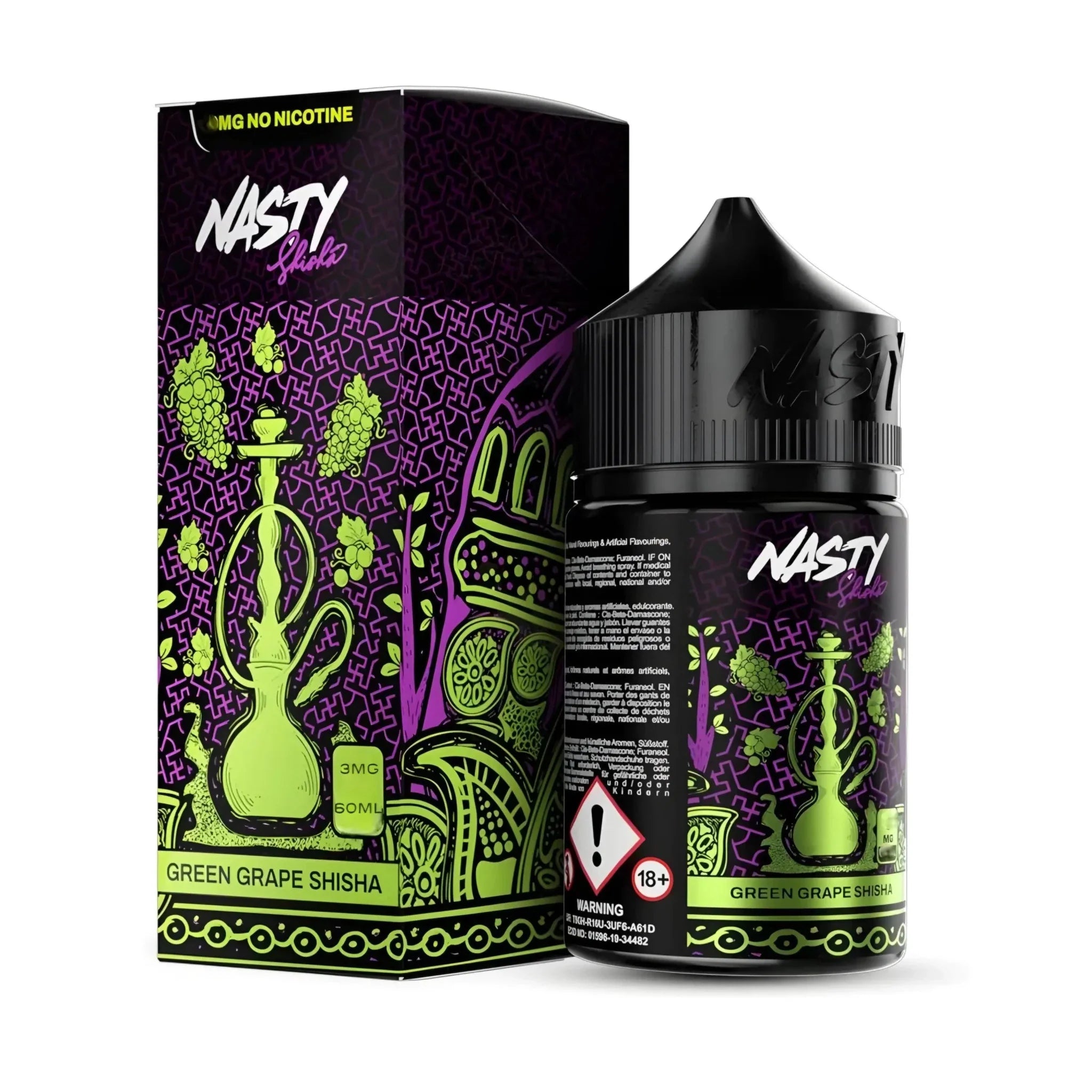Green Grape 60ml Vape Juice (3mg) – Nasty Shisha | Vape Mash India