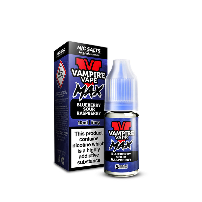 Vampire Vape MAX Blueberry Sour Raspberry Nic Salt E-Liquid 10ml