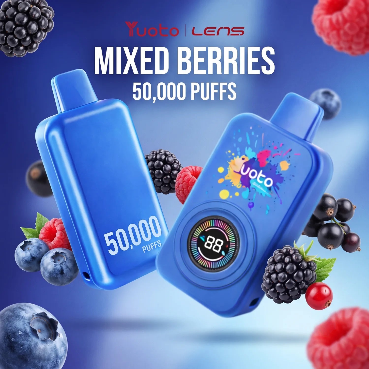Yuoto Lens 50000 disposable vape - Mixed Berries flavour